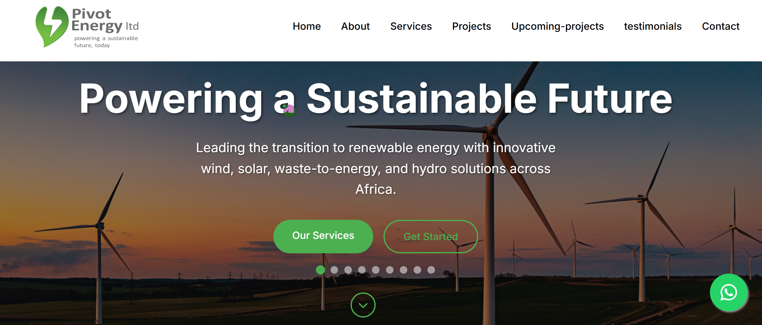 Pivot Energy Website
